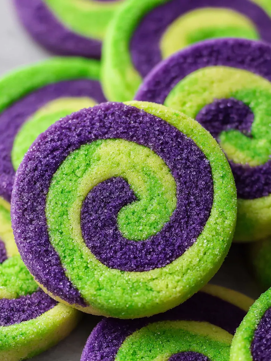 Halloween pinwheel cookies.