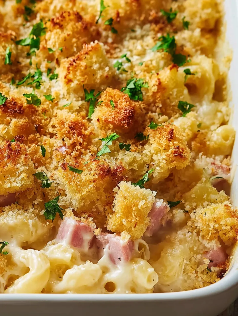 A delicious chicken cordon bleu casserole.