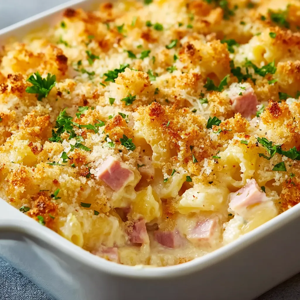 A delicious chicken cordon bleu casserole.