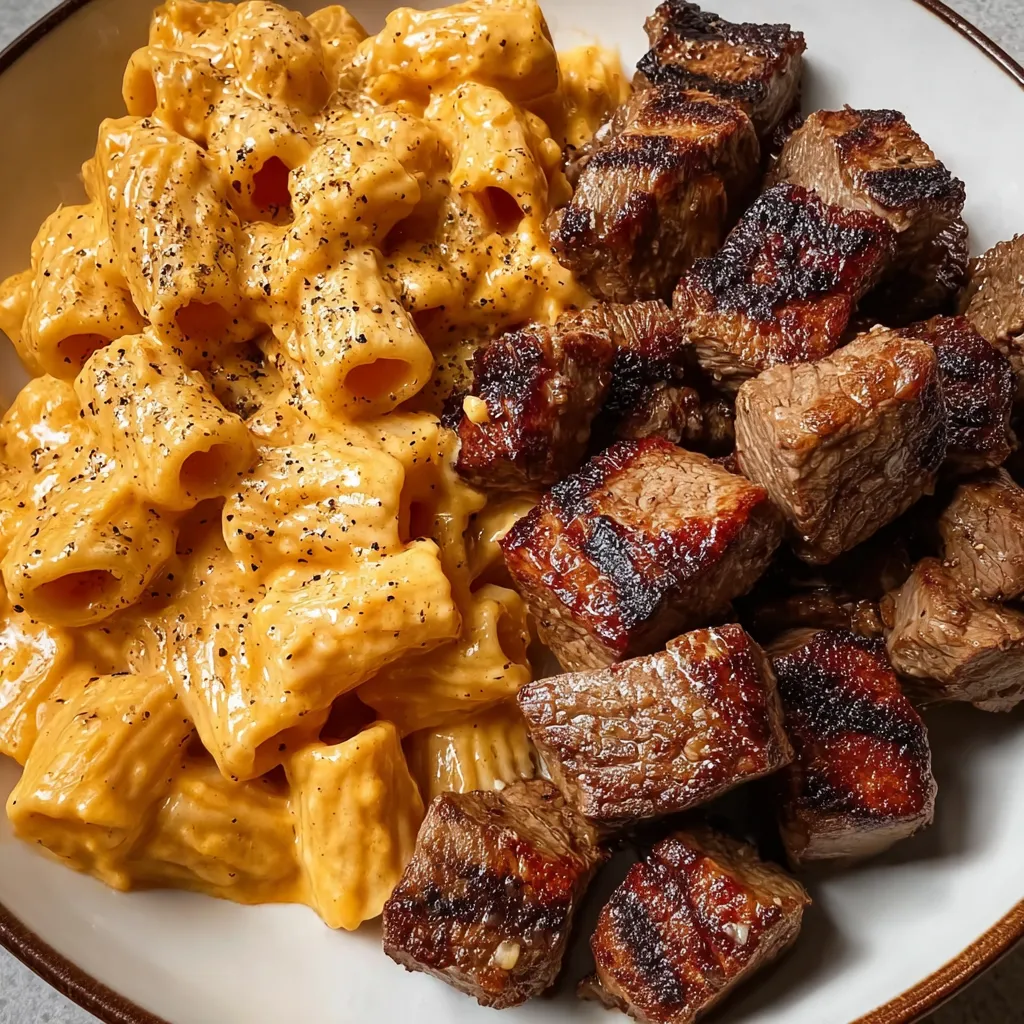 A plate of food with meat and pasta.
