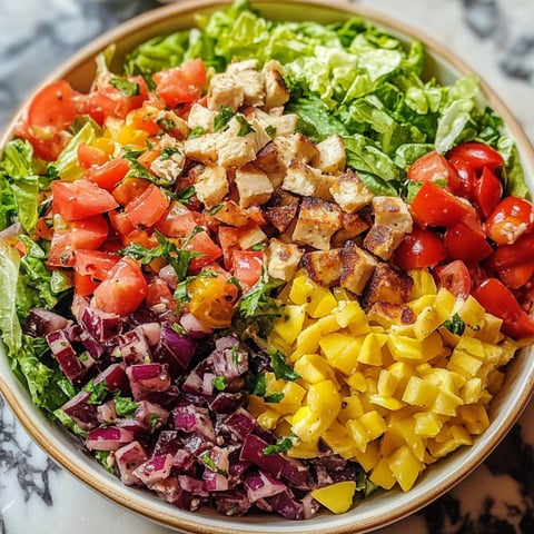 A colorful Italian chopped salad in a bowl.