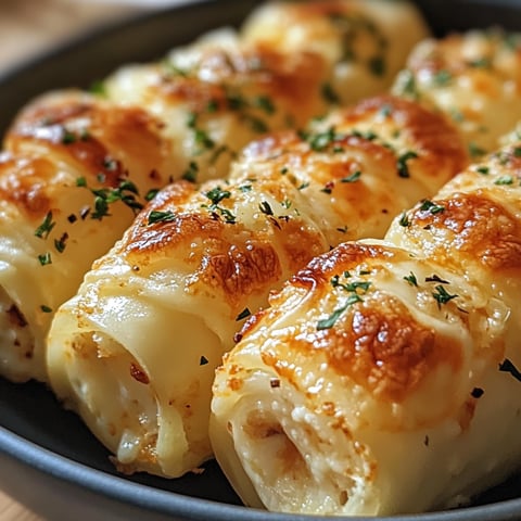 A plate of cheesy garlic butter rollups.